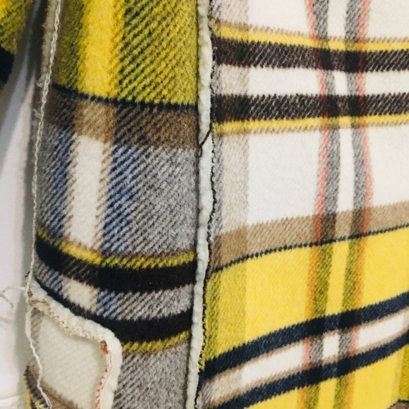 Mingze cozy coat with distressed detailing medium #plaid #business casual - Picture 5 of 6